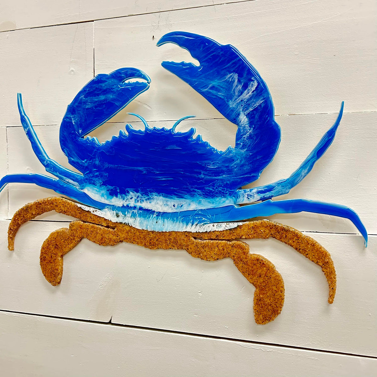 Beach Inspired Resin Crab Commission