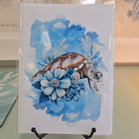 Assorted 5x7 Original Art Print Greeting Cards- Sea Turtles