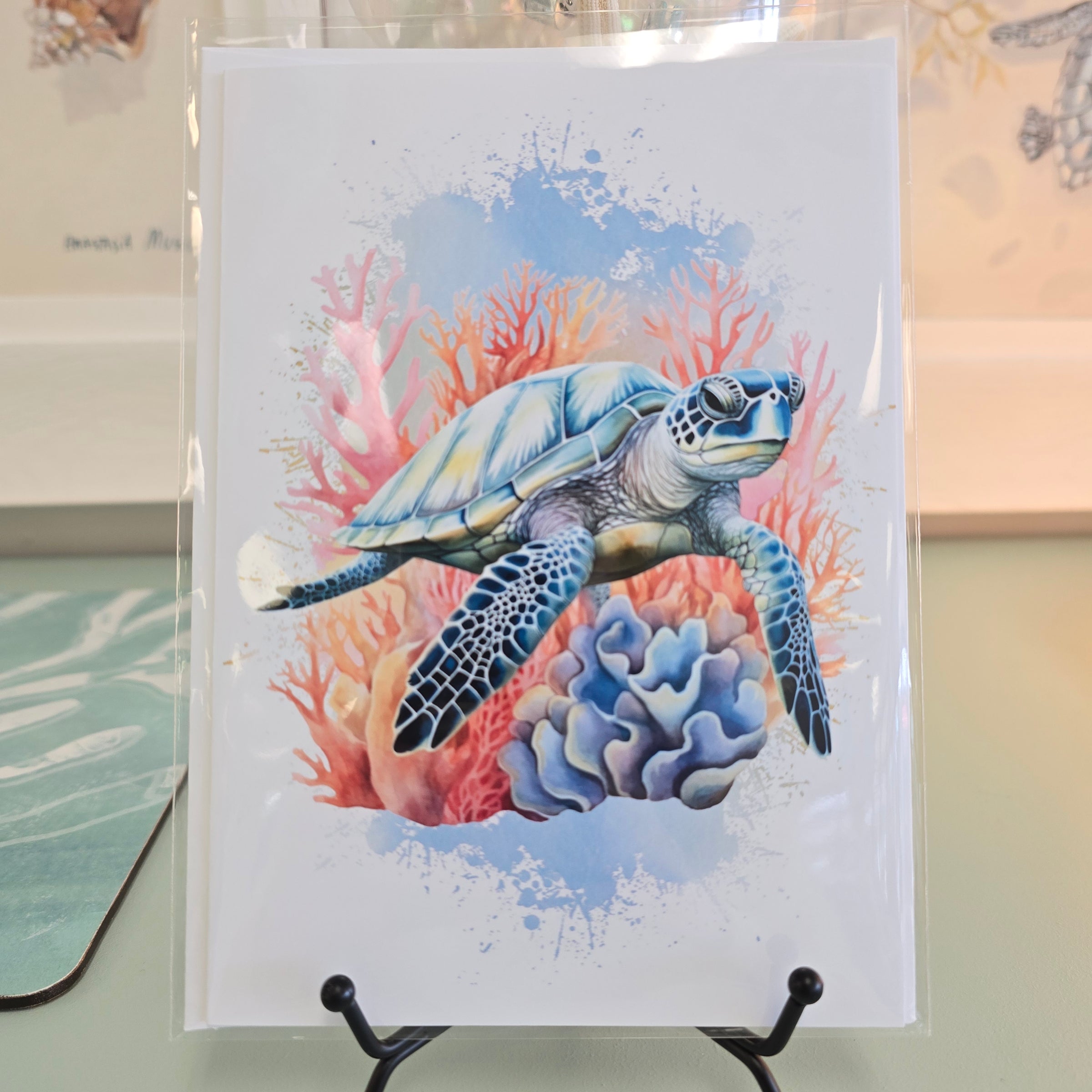 Assorted 5x7 Original Art Print Greeting Cards- Sea Turtles