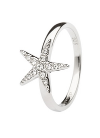 Crystal Starfish Ring