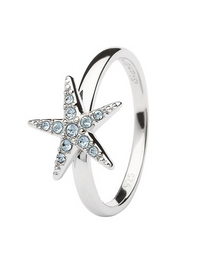 Crystal Starfish Ring