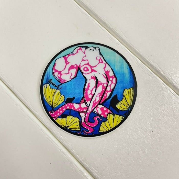Pink Octopus Sticker - Sunshine & Sweet Pea's Coastal Decor