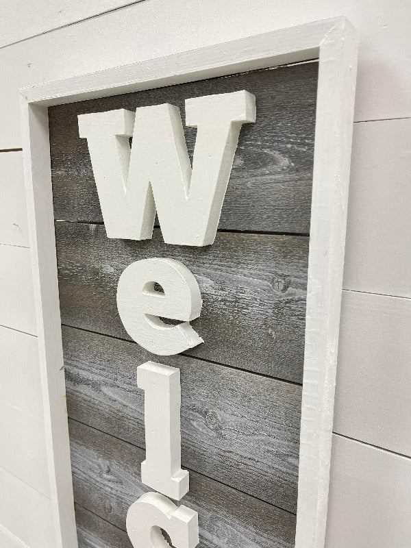 Wooden Welcome Décor w/Sun - Sunshine & Sweet Pea's Coastal Decor