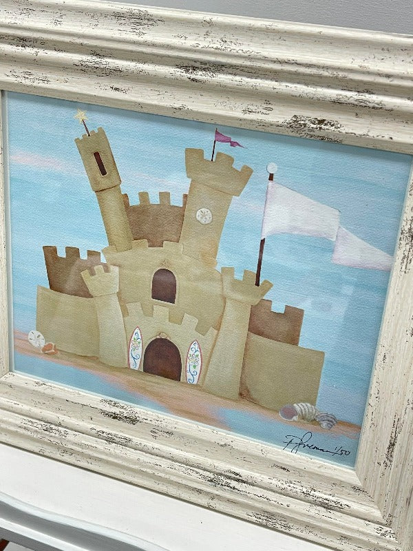 Framed Sand Castle Print - Sunshine & Sweet Pea's Coastal Decor