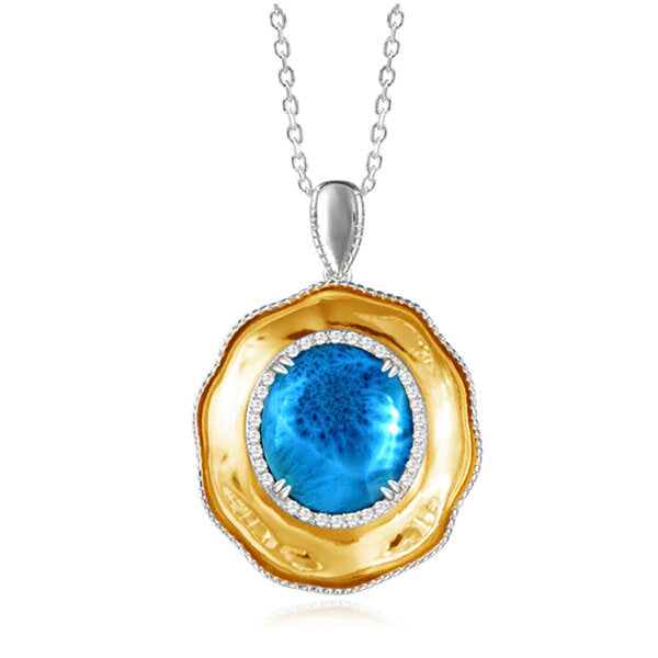 Larimar Stone Pendant - Sunshine & Sweet Pea's Coastal Decor