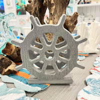 Ship Wheel Poly Napkin Holder - Sunshine & Sweet Pea's Coastal Decor