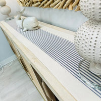 Ticking Stripe Table Runner - Sunshine & Sweet Pea's Coastal Decor
