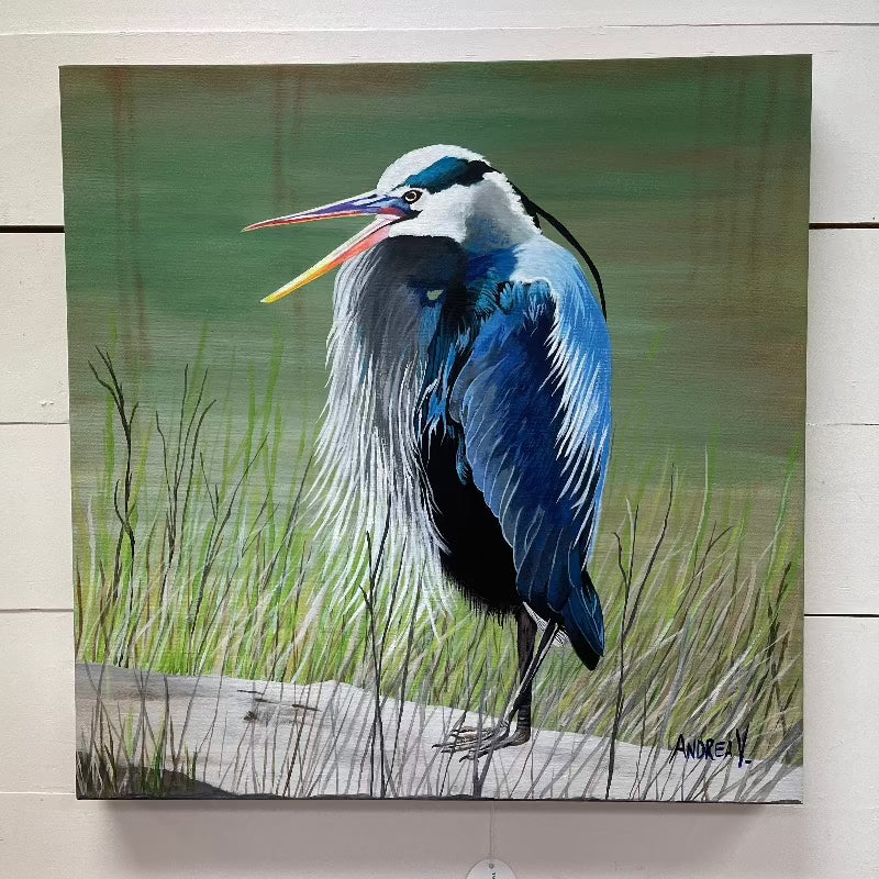Coastal Bird Original Painting - Sunshine & Sweet Pea's Coastal Decor