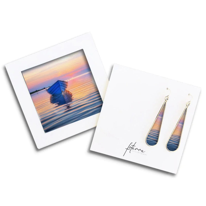 Row Boat Ripples Earrings/Necklace