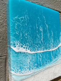 Teal Beach Inspired Resin Art - Sunshine & Sweet Pea's Coastal Decor