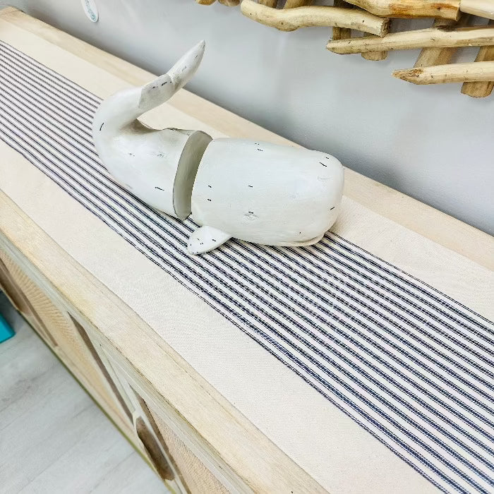 Ticking Stripe Table Runner - Sunshine & Sweet Pea's Coastal Decor