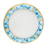 Mermaid Scales Melamine Dishware Sunshine & Sweet Peas Coastal Decor