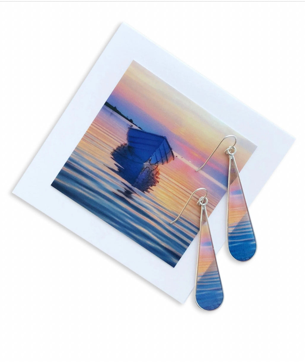 Row Boat Ripples Earrings/Necklace