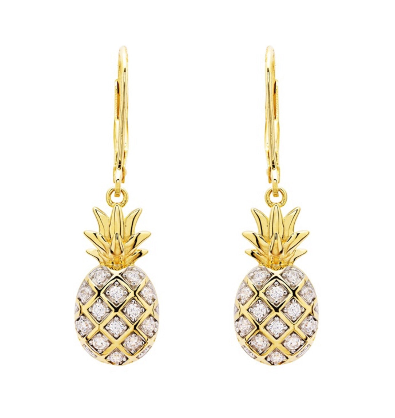 Gold Vermeil Pineapple Drop Earrings