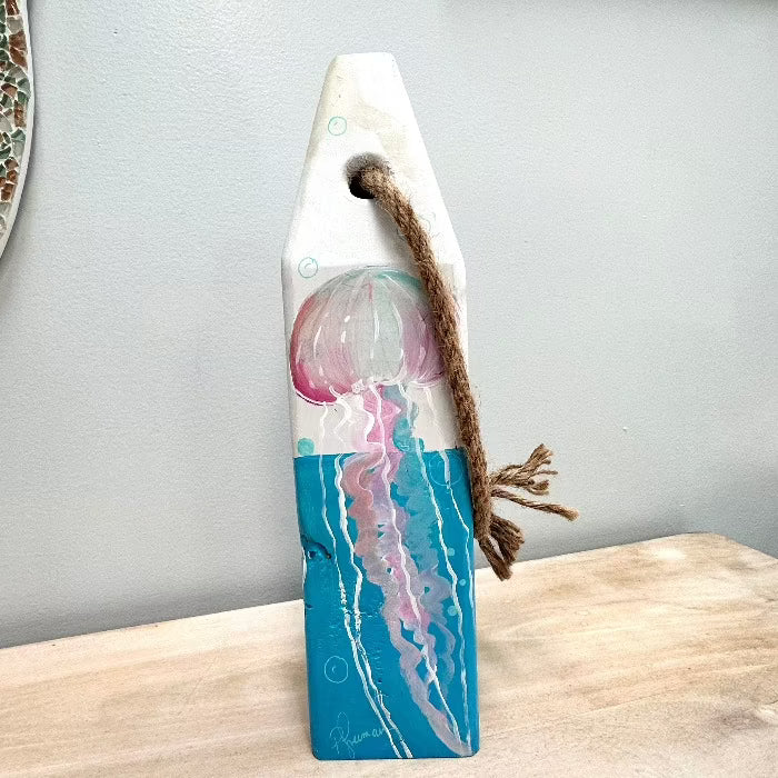 Jellyfish Assorted Wooden Buoys - Sunshine & Sweet Pea's Coastal Decor