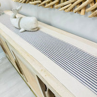 Ticking Stripe Table Runner - Sunshine & Sweet Pea's Coastal Decor