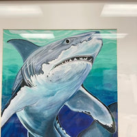 Framed Great White Shark Print - Sunshine & Sweet Pea's Coastal Decor