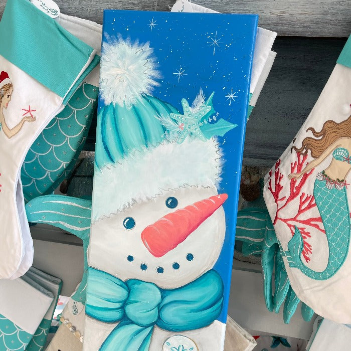 "Let It Snow" Snowman Porch Sitter - Sunshine & Sweet Pea's Coastal Decor