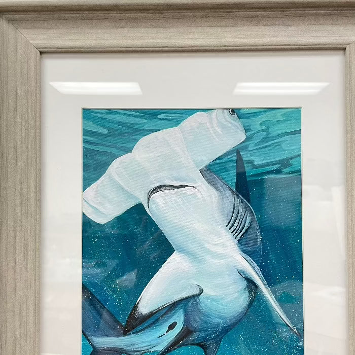 Framed Hammerhead Shark Print - Sunshine & Sweet Pea's Coastal Decor