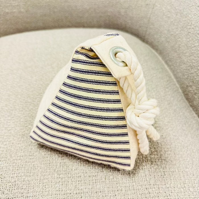 Buoy Doorstops Beige with Blue Stripes - Sunshine & Sweet Pea's Coastal Decor
