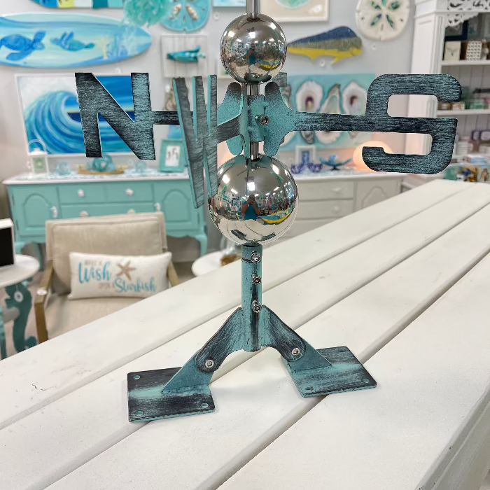 Seahorse Metal Weather Vane Sunshine & Sweet Peas Coastal Decor