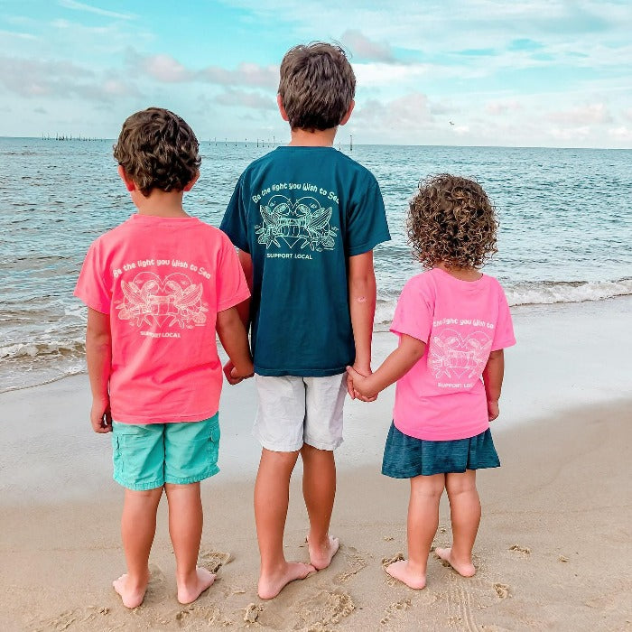 Be The Light You Wish To See Kid's T-Shirts - Sunshine & Sweet Pea's Coastal Decor