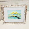 Turtle: Keep Your Head Above Water Watercolor Framed Print