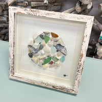 Sea Glass and Shell Framed Art