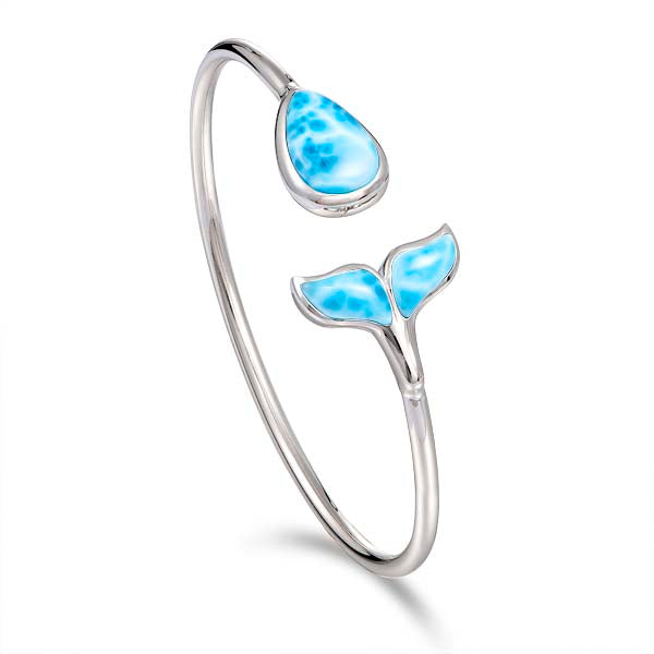 Larimar Whale Tail Bangle