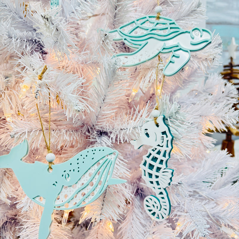 Assorted Acrylic Laser Cut Sea Life Ornaments