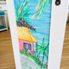 Hand Painted 3 Shelf Tall Cabinet w/ Door Featuring Custom Art