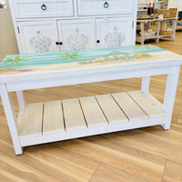 Hand Painted  Sturdy Wood Coffe Table/Bench
