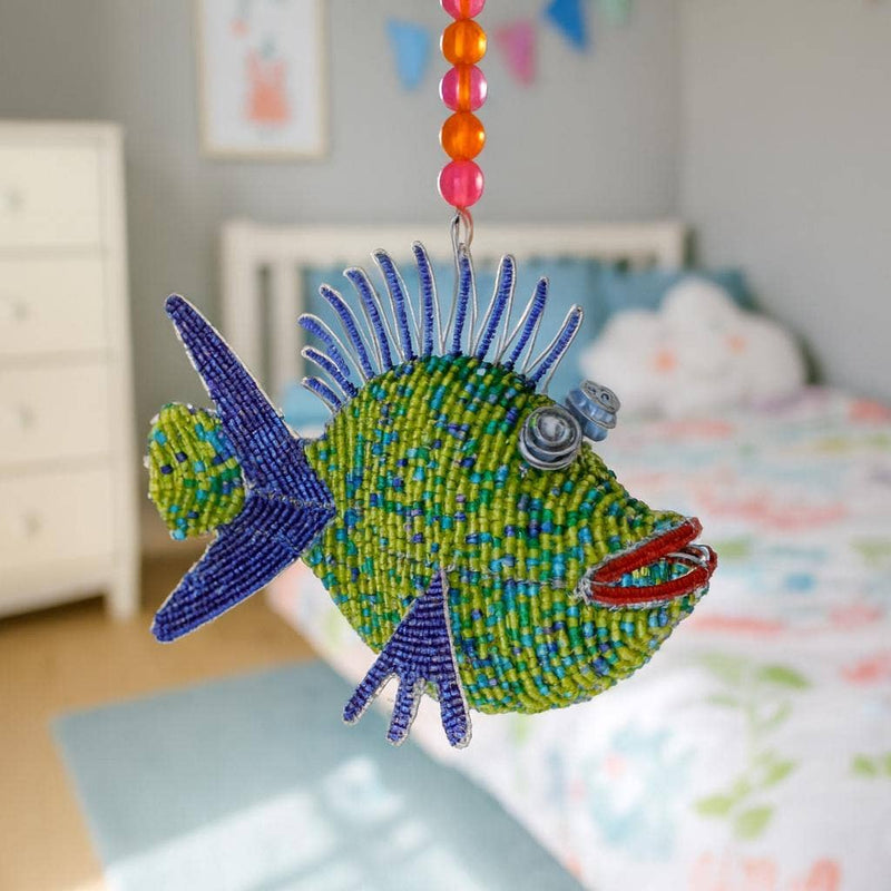 Assorted Beaded Spunkle Fish Ornaments