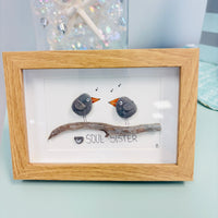 Assorted Inspiring Bird Pebble & Driftwood Art