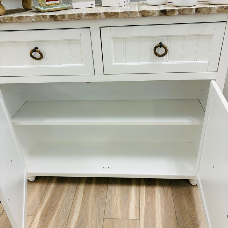Seashell Accent Cabinet: 2 Drawers, 2 Doors