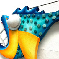 "Weekend Champ II" Wooden Funky Fish Sunshine & Sweet Peas Coastal Decor