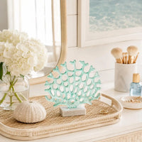 6" Handmade Glass Fan Coral