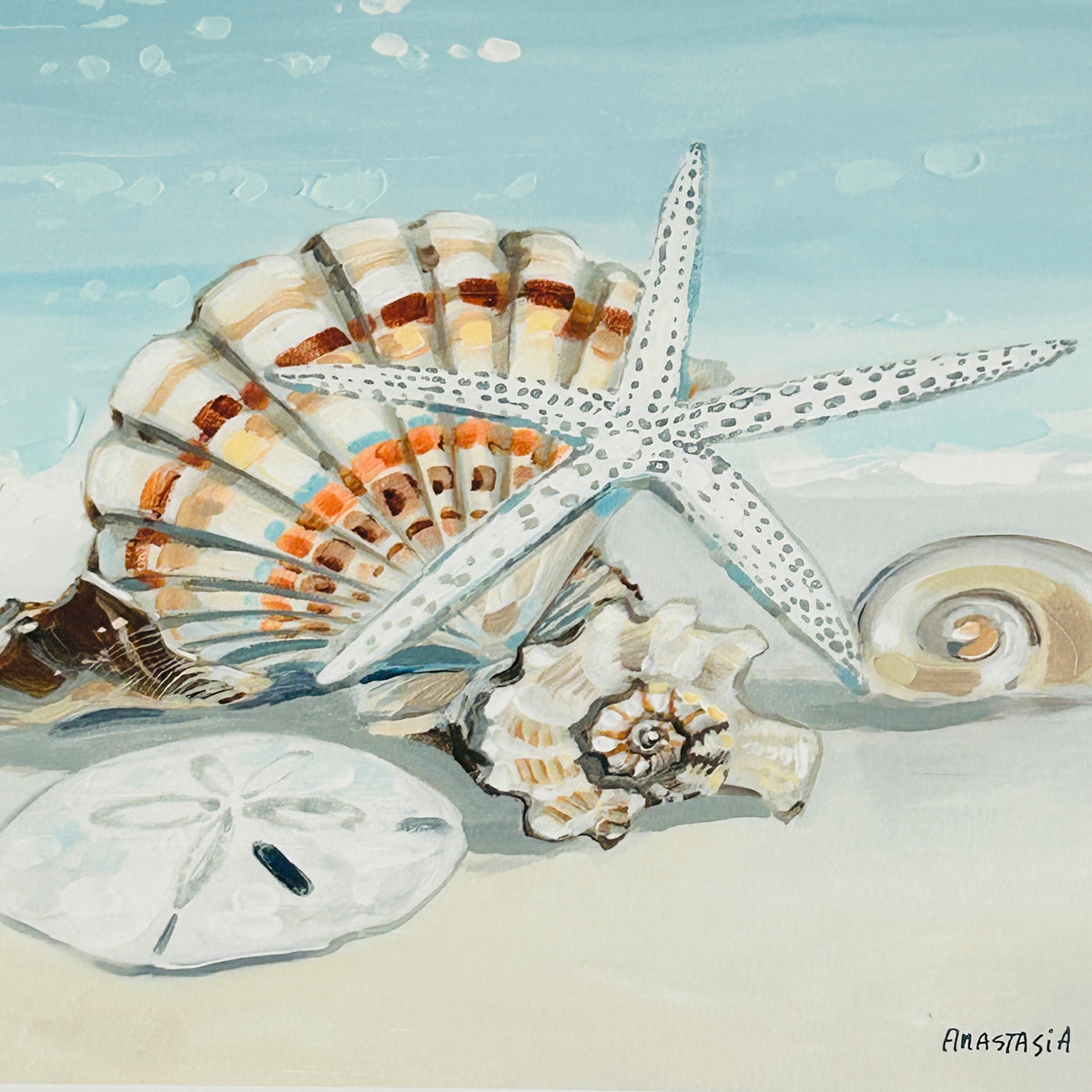 Seashell Collage Framed Print