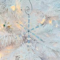 Assorted Sea Glass and Beaded Snowflake Ornaments