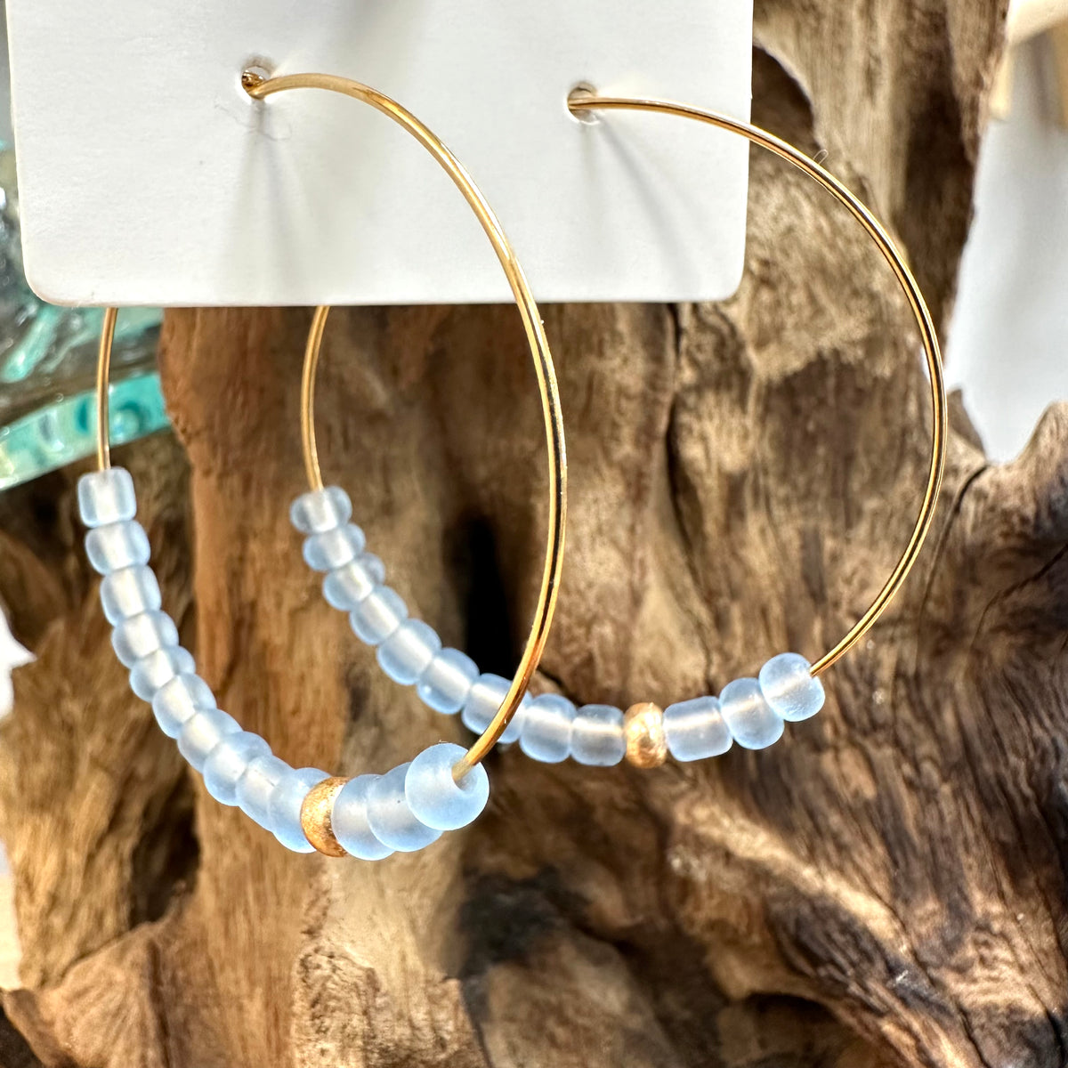 Sea Glass Dangle/ Hoop Earrings