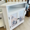 Large Coastal Accent Corner Cabinet w/ Anastasia Musick Artwork