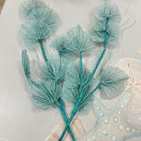Fan Coral Teal Sprigs Decoration