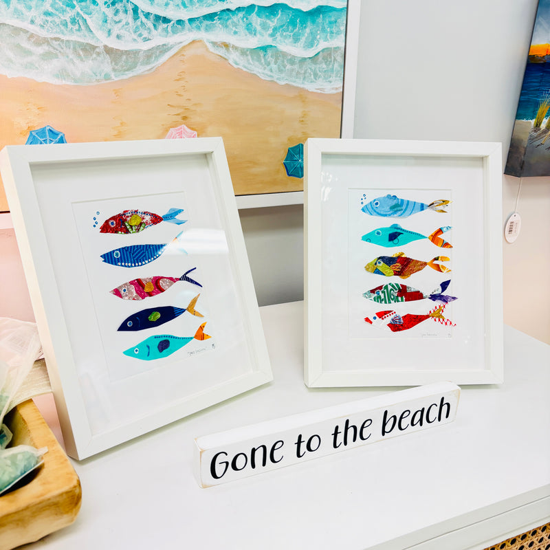 Assorted Framed Trash Art