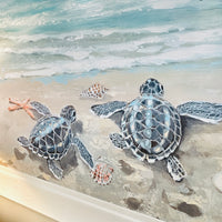 Trio of Turtles On Shore Framed Print