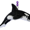 Beaded Orca Ornament