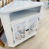 Large Coastal Accent Corner Cabinet w/ Anastasia Musick Artwork