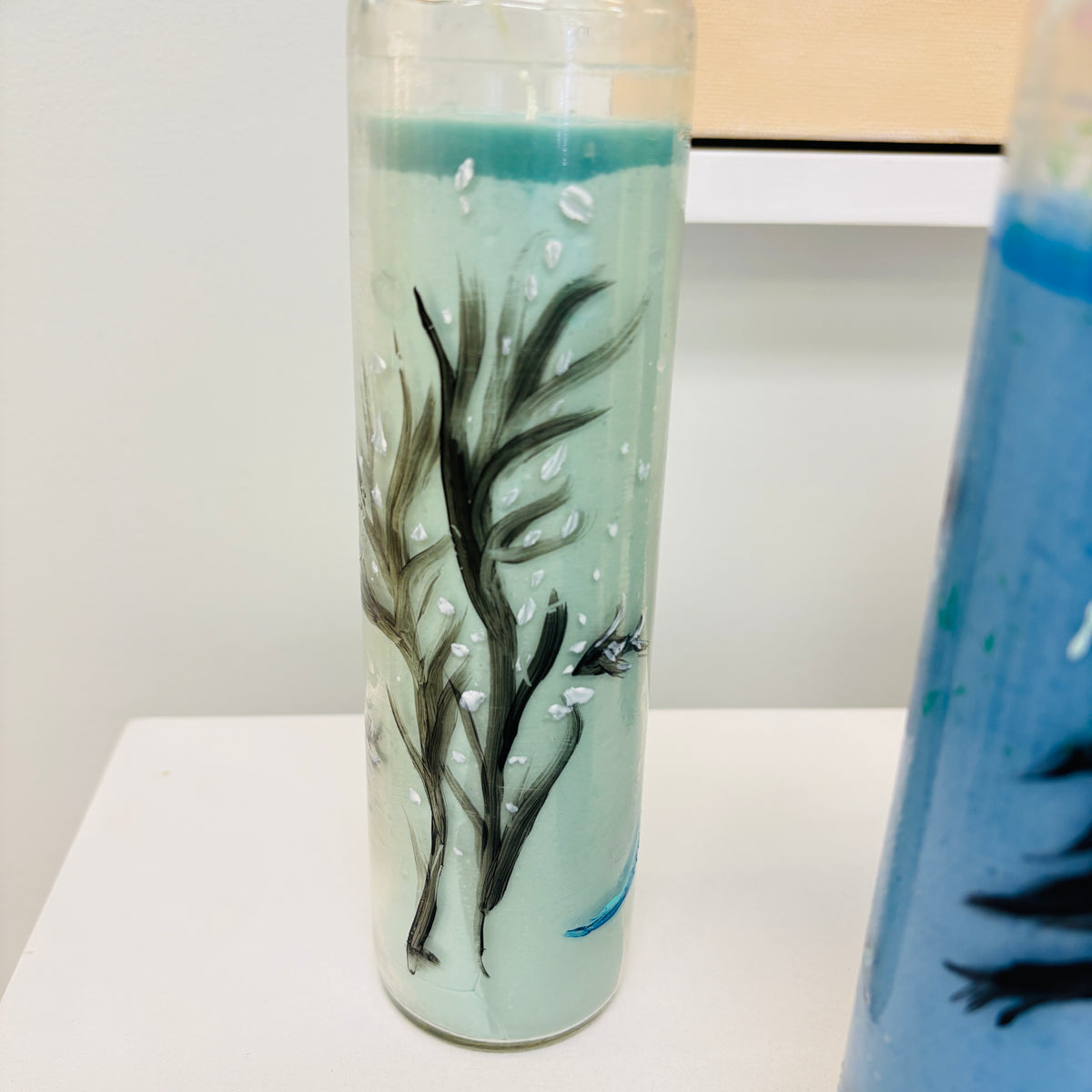 Assorted Artist Painted Glass Candles