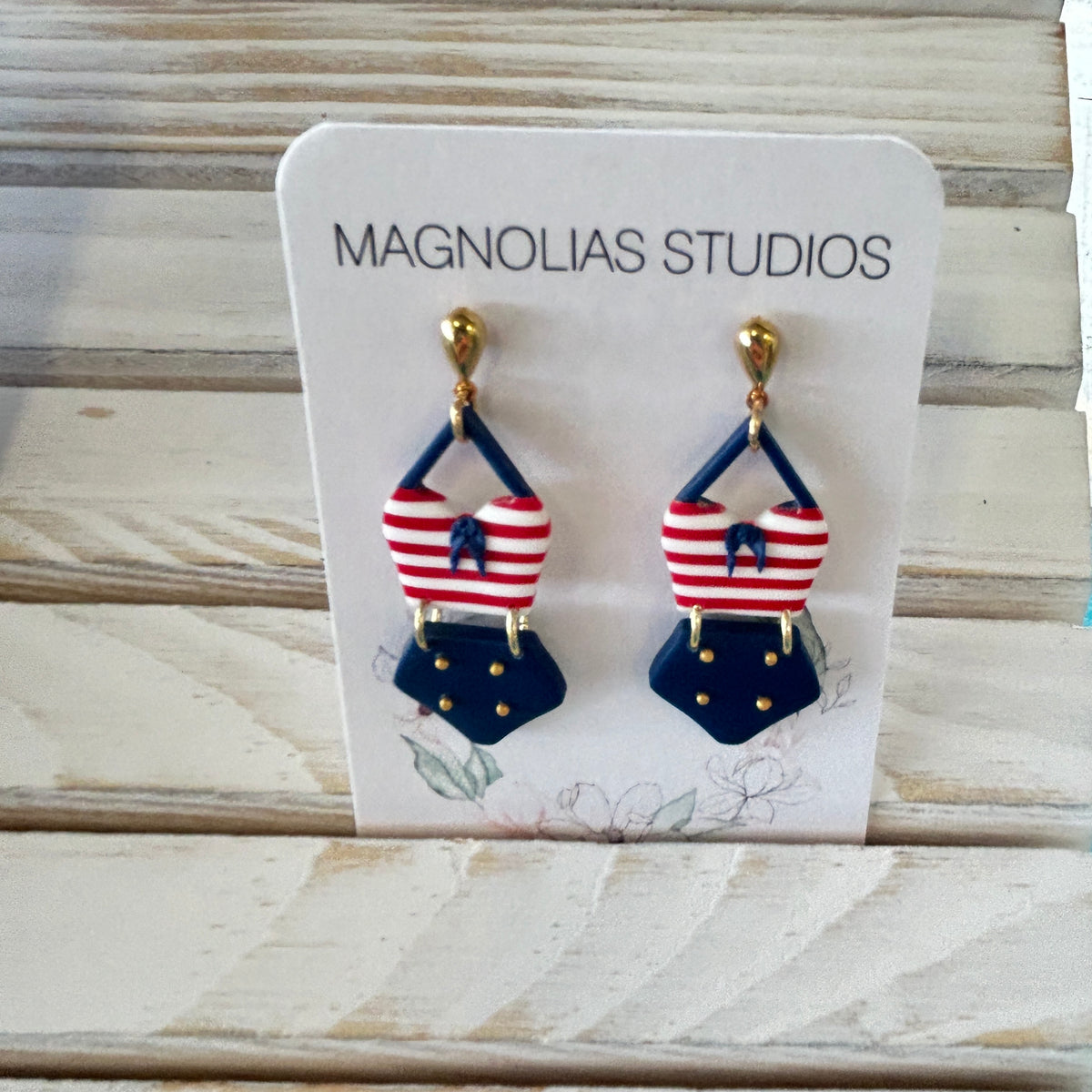 2 Piece Bathing Suit Dangle Polymer Clay Earrings