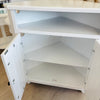 Large Coastal Accent Corner Cabinet w/ Anastasia Musick Artwork