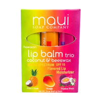 Maui Soap Company Lip Balm Trio Sunshine & Sweet Peas Coastal Decor